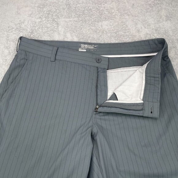 Nike Tour Performance Golf Pants Mens 35x28 Gray Pinstripe Stretch Straight Leg - Picture 3 of 15
